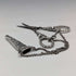 Antique early 19th century sterling silver chatelaine sewing scissors with case
