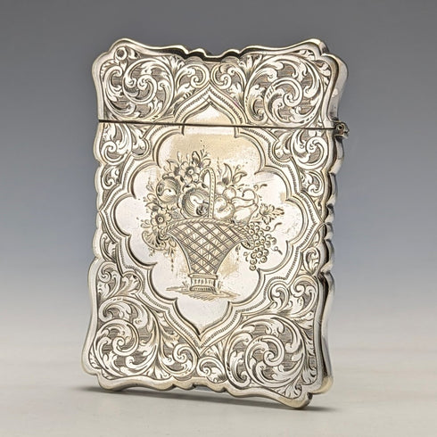 Late 19th Century British Antique Silver Plated Card Case