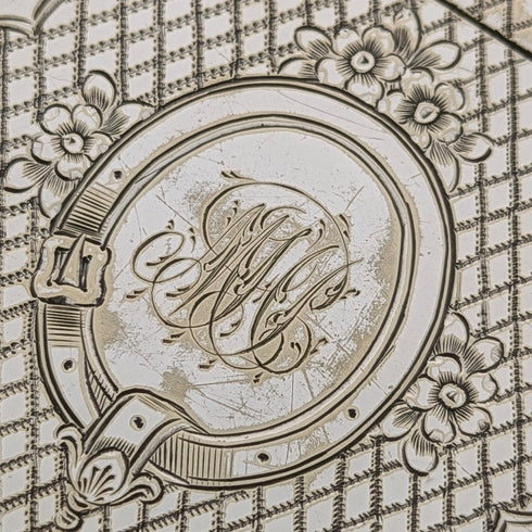 Late 19th Century British Antique Silver Plated Card Case