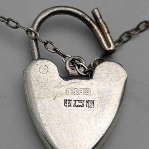 1970 英國復古純銀吊飾手鍊 78 克 D&BS