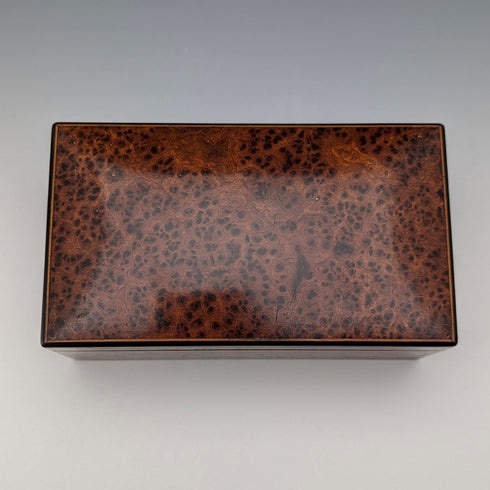 Vintage British wooden cigarette box