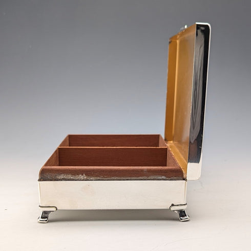 Vintage British silver plated cigarette box Aristrocrat