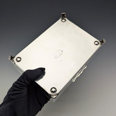 Vintage British silver plated cigarette box Aristrocrat