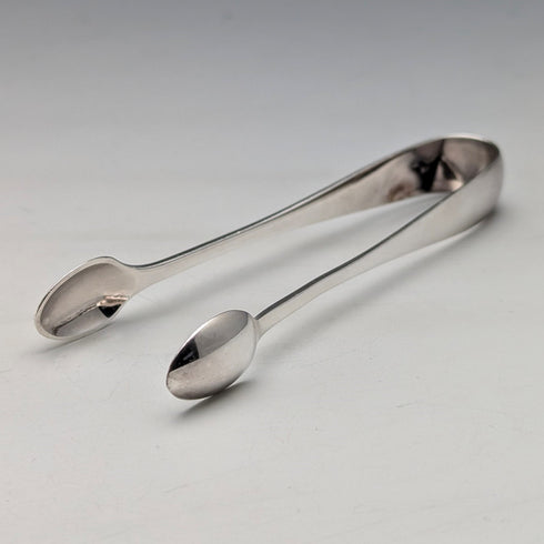 1911年 英国アンティーク 純銀製ティースプーン6本&シュガートングセット ケース入り Walker&Hall