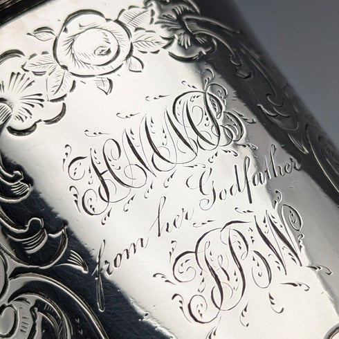 1851 年英國古董純銀馬克杯 149 克亨利威爾金森