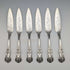 Antique British silver plate fish knife set of 6, Martin Hall