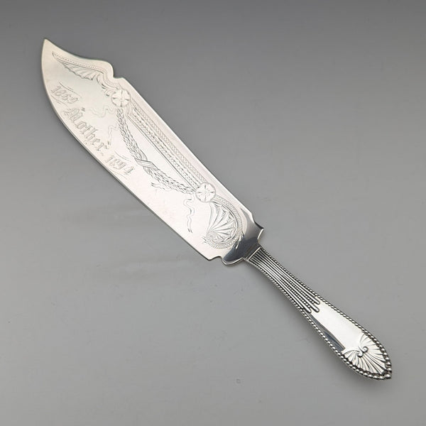 Circa 1890 American antique sterling silver cake server 88g Gorham