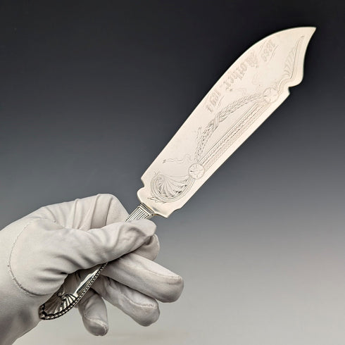 1890年頃 米国アンティーク 純銀製 ケーキサーバ 88g Gorham