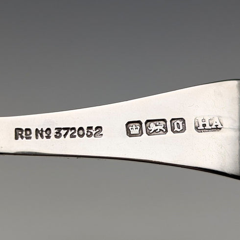 1906年 英国アンティーク 純銀製 ティーキャディースプーン Atkin Brothers