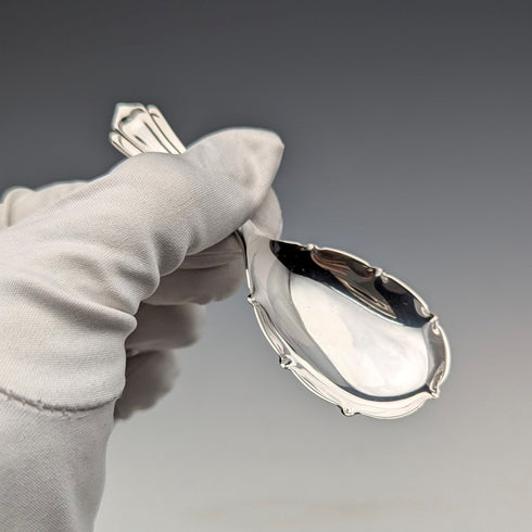 1906年 英国アンティーク 純銀製 ティーキャディースプーン Atkin Brothers