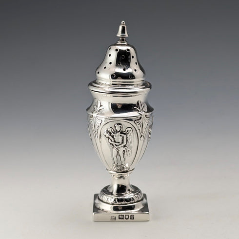 1904年 英国ヴィンテージ 純銀製 ペペレット 調味料入れ 50g Thomas Bradbury & Sons