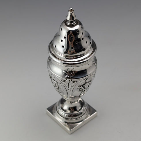 1904年 英国ヴィンテージ 純銀製 ペペレット 調味料入れ 50g Thomas Bradbury & Sons