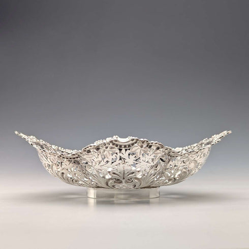 1901 British antique sterling silver dish 127g James Dixon &Sons