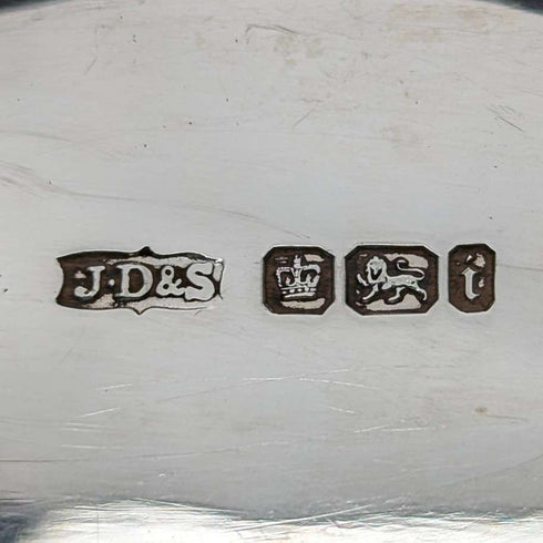 1901 British antique sterling silver dish 127g James Dixon &Sons