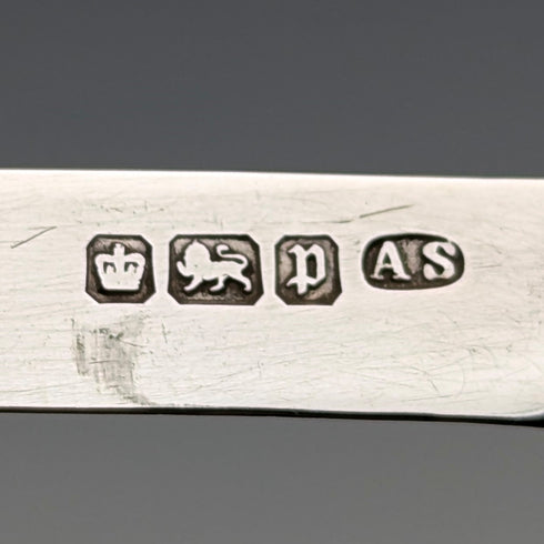 1907年 英国アンティーク 白蝶貝ハンドル 純銀ブレード ペンナイフ Arthur Worral Staniforth