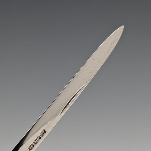 1905 British antique white mother-of-pearl handle, pure silver blade penknife, Lee&Wigful