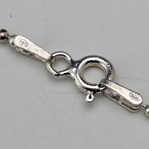 復古純銀底座綠松石吊墜和純銀項鍊