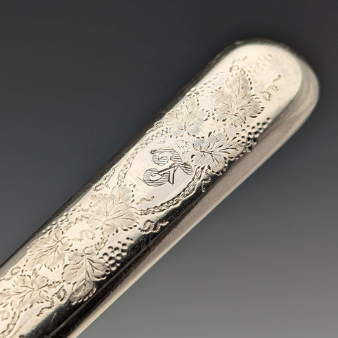 1894年 英国アンティーク 総純銀製 フルーツカトラリーセット 12ペア 計783g R F Mosley 木箱入り