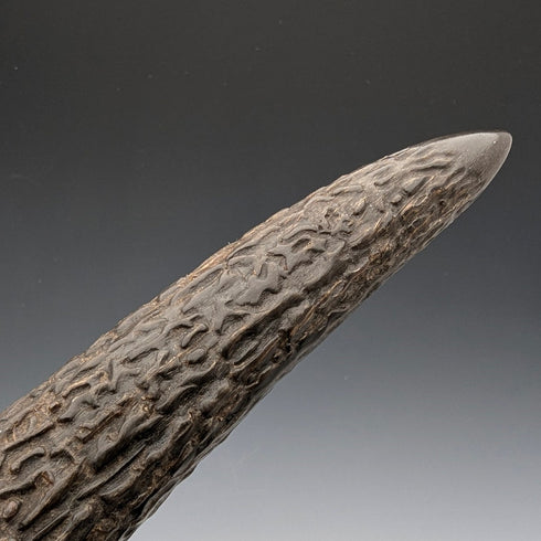 1902 年英國古董鹿角手柄魚餐具組純銀裝飾 William Yates