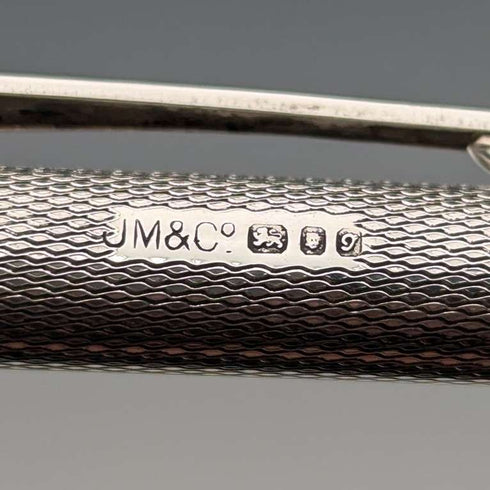 1962 British Yard O' Red Sterling Silver Push-Pull Pencil in Case