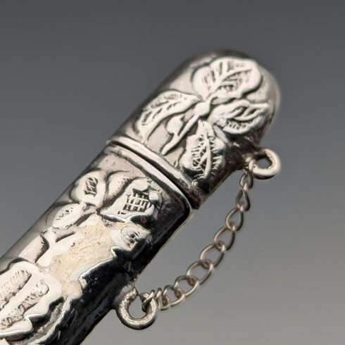 英國復古新藝術風格裝飾純銀針盒