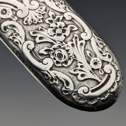 1888年 英国アンティーク 純銀製 シャトレーン メガネケース