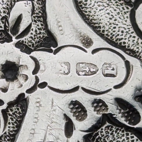 1888年 英国アンティーク 純銀製 シャトレーン メガネケース