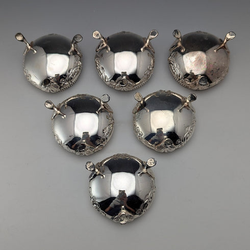 19 世紀末英國古董鍍銀鹽盤 6 件套