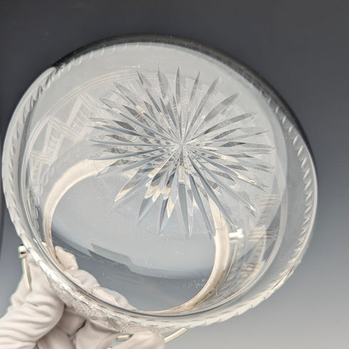 19 世紀晚期英國古董餅乾桶鍍銀蓋 Kerr&Phillips