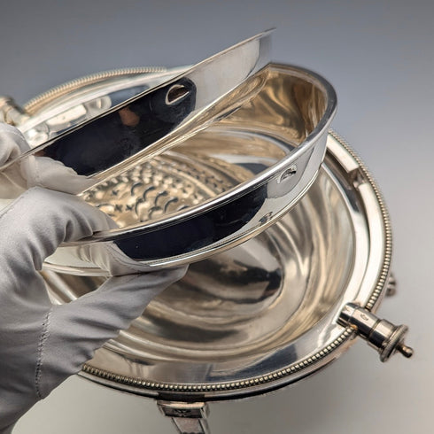 1900年頃 英国アンティーク シルバープレート製 ブレックファーストディッシュ WALKER&HALL