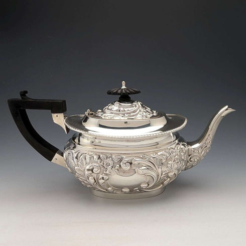 1906 年英國古董純銀茶壺 458 克約翰羅斯