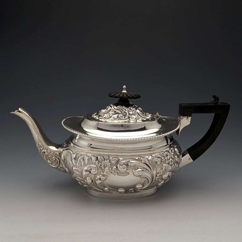 1906 年英國古董純銀茶壺 458 克約翰羅斯
