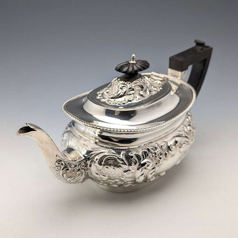 1906 年英國古董純銀茶壺 458 克約翰羅斯