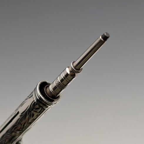 1905年頃 アンティーク 純銀製製 推進式ペンシル&つけペン 90-112mm