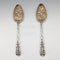 Pair of antique British silver plate berry spoons, circa 1875