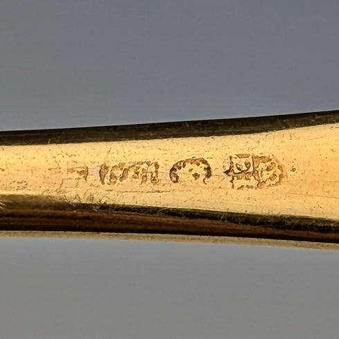 19 世紀末英國古董鍍金漿果勺 4 件套