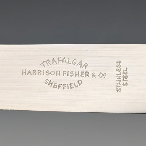 英国アンティーク アントラーハンドル ステーキカトラリー6ペアセット Harrison Fisher & Co