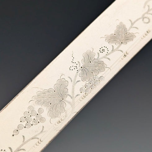 1890年頃 英国アンティーク 白蝶貝ハンドル デザートカトラリー6ペア Mappin&Webb トレー入