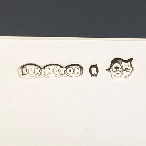 1903年頃 英国アンティーク 白蝶貝ハンドル デザートカトラリー6ペア Elkington トレー入