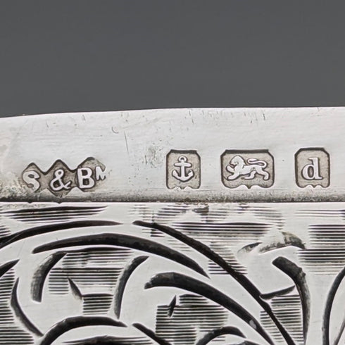 1903年 英国アンティーク 純銀製 カードケース 61g Smith&Bartlam