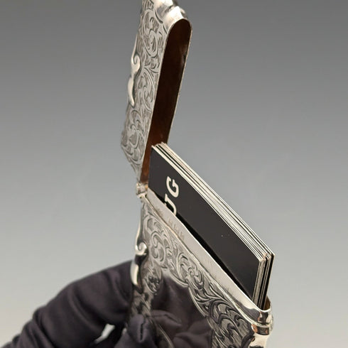 1903年 英国アンティーク 純銀製 カードケース 61g Smith&Bartlam