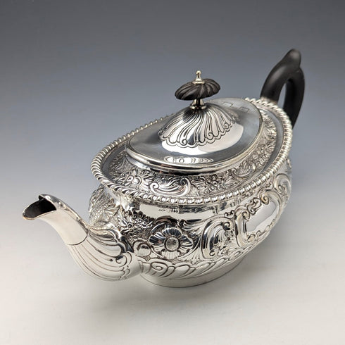 1890年頃 英国アンティーク シルバープレート製 ティーセット 3点セット W&G Sissons