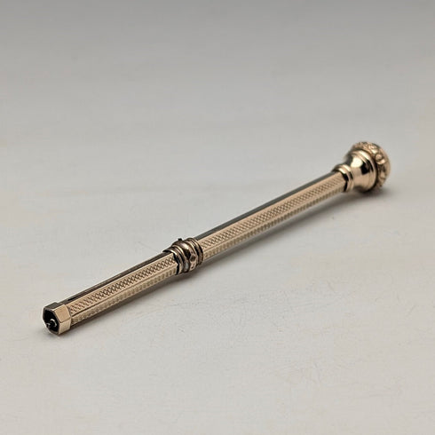 Circa 1900 Antique Gold Plated Push-Pull Pencil 82-105mm