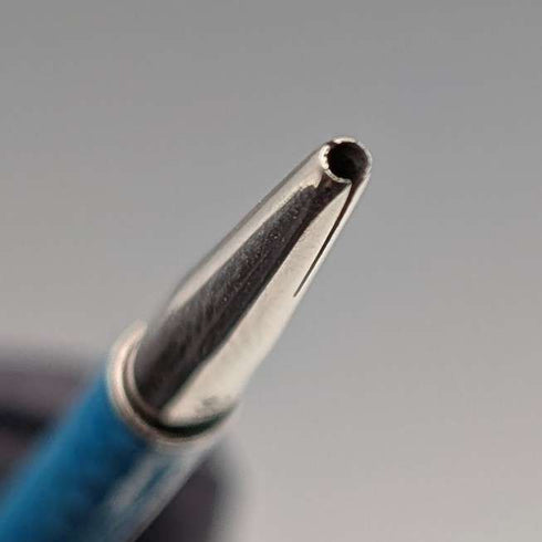 Lápiz mecánico vintage de plata de ley y esmalte guilloché azul