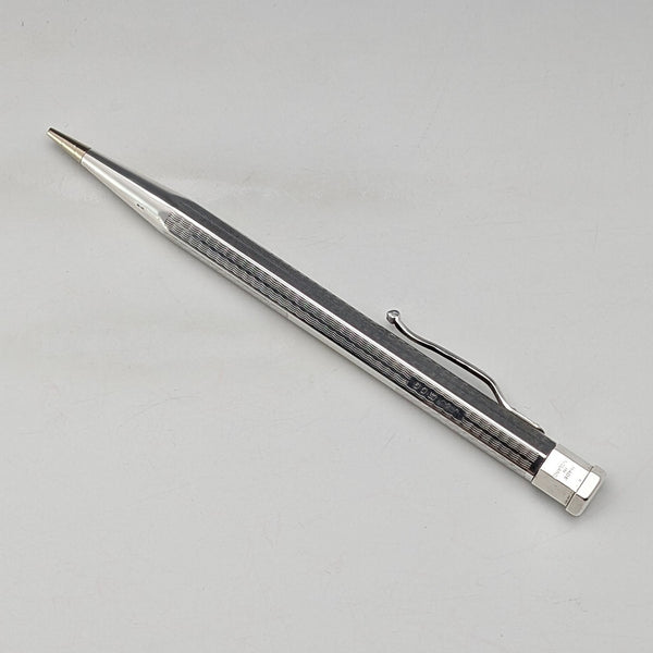1960年 英国 ヤード・オ・レッド 純銀製 推進式ペンシル ヘキサゴンタイプ