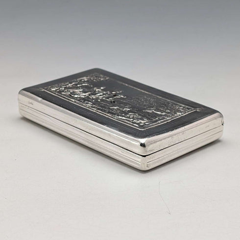 1835 Austrian 812 Silver Embossed Snuff Box 103g