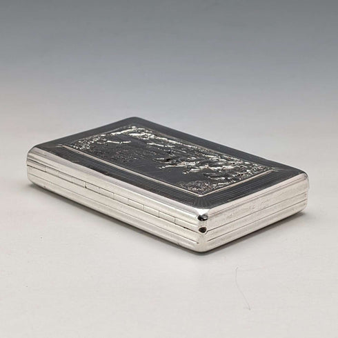 1835 Austrian 812 Silver Embossed Snuff Box 103g
