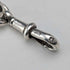 Circa 1900 British antique sterling silver Albert chain, 51g, two-tone natural stone swivel fob