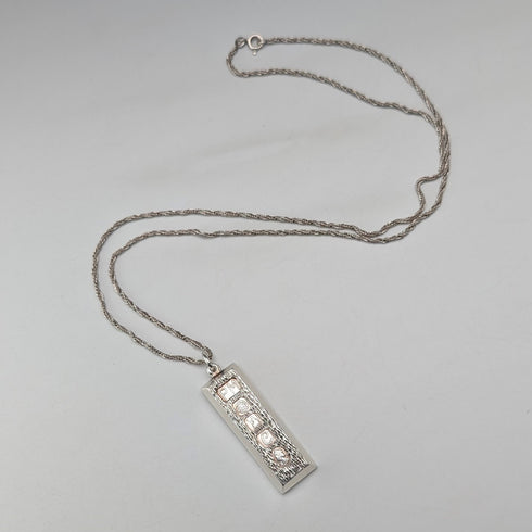 1977年 英国ブリタニアシルバー製インゴットペンダント 1トロイオンス 純銀ネックレス付