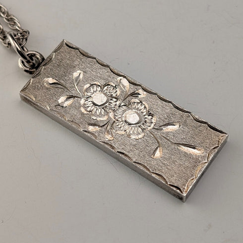 1979年 英国 純銀製インゴットペンダント 1/2オンス 純銀ネックレス付